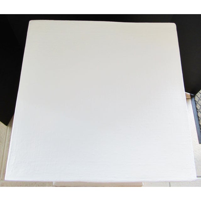 John Dickenson Style Faux Drapery Dining / Side Table Circa 1970s For Sale - Image 11 of 11