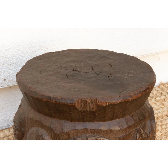 Wood Antique Yoruba Shango African Stool For Sale - Image 7 of 11