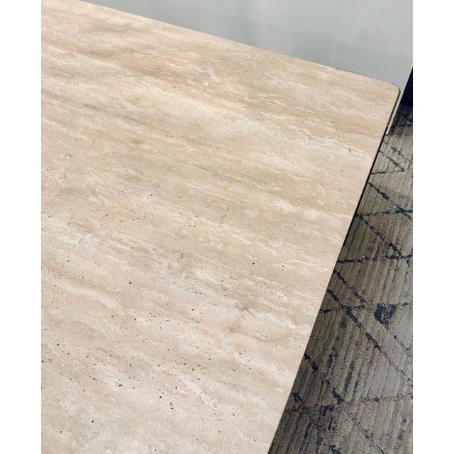 2020s Revelation Modern Travertine Caress Cocktail Table For Sale - Image 5 of 6