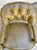 Set of Four Vintage Lewittes Tufted Sage Vinyl Club/Conference Chairs With Brass Casters For Sale - Image 11 of 17