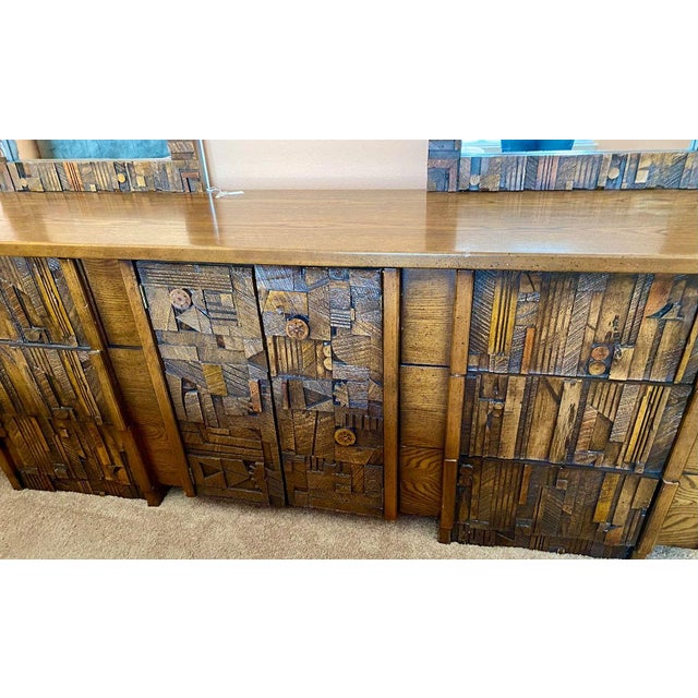 Mid-Century Modern 1970s Lane's Pueblo Collection "Brutalist" Dresser For Sale - Image 3 of 11