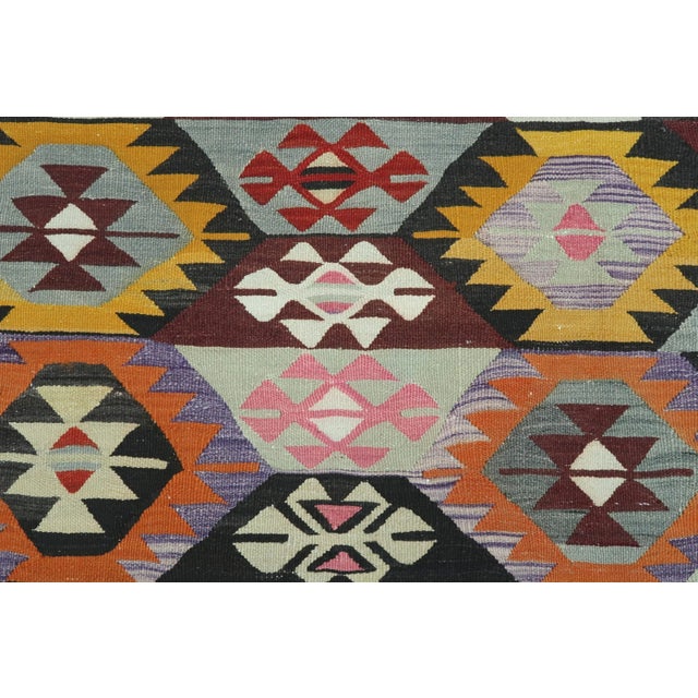 1960s Vintage Turkish Kilim Rug For Sale - Image 10 of 13
