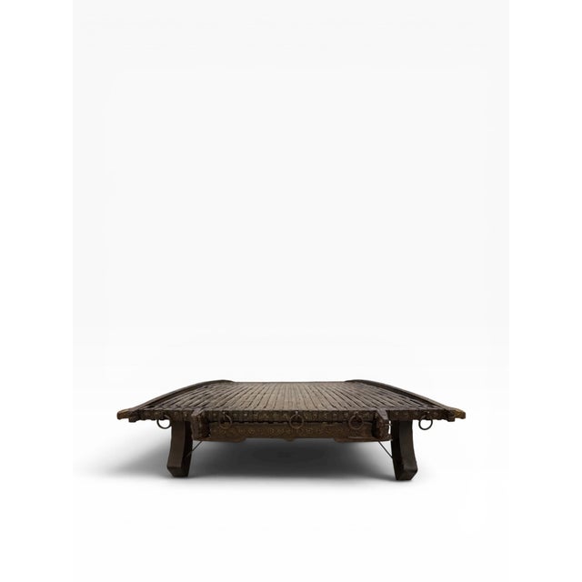 1900s Artisanal Bullock Cart Coffee Table For Sale - Image 4 of 9
