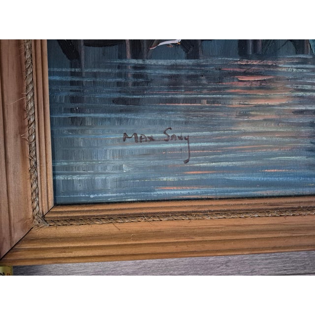 Mid 20th Century Max Savy Oil on Canvas For Sale In Palm Springs - Image 6 of 10