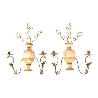 Pair of Early 19th Century Urn Sconces For Sale