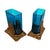 Antique American Art Deco Brass Glass Vases Ship Bookends Bradley & Hubbard 1925 For Sale - Image 9 of 13