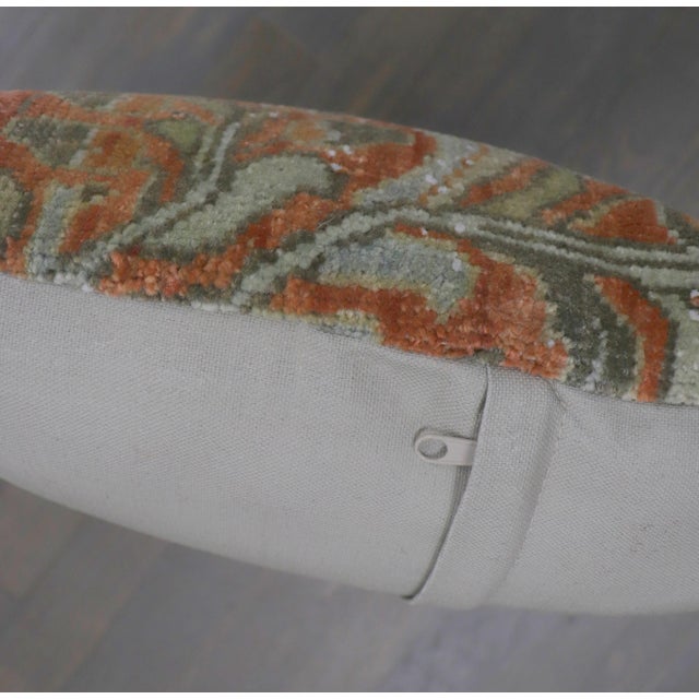 Pillow made from an early 20th Century Persian Sarouk Rug, 14'' x 20''