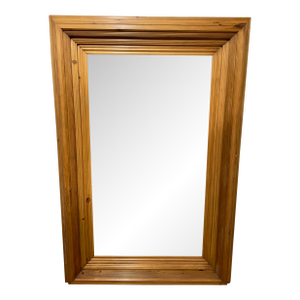 Pine Beveled Glass Full Length Standing Mirror