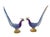 1950s Blue and Gold Murano Style Glass Bird Figurines, Italy, Circa 1950s - A Pair For Sale - Image 5 of 12