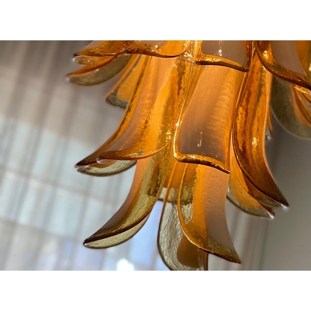 Small Amber Murano Glass Flamingo Chandeliers, Set of 3 For Sale - Image 4 of 10