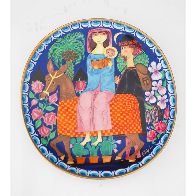 Christmas Pottery Plate by Stig Lindberg for Gustavsberg, Sweden, 1981 For Sale - Image 13 of 13