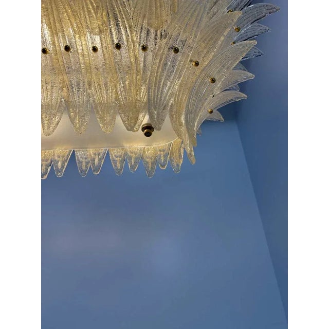 Vintage Italian Murano Palmette Pendant in Amber Glass, 2000s For Sale - Image 10 of 15