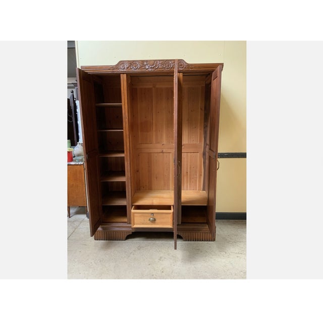 Vintage Art Deco Wardrobe, 1930 For Sale - Image 3 of 11