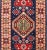 Geometric Vintage Caucasian Rug With Tribal Geometric Medallions in Blue and Red For Sale - Image 11 of 12