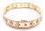Contemporary Van Cleef & Arpels Perlee Diamond Clover Rose Gold Bangle Bracelet For Sale - Image 3 of 13