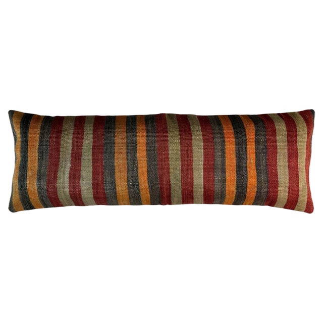 Vintage Turkish Kilim Cushion Cover For Sale