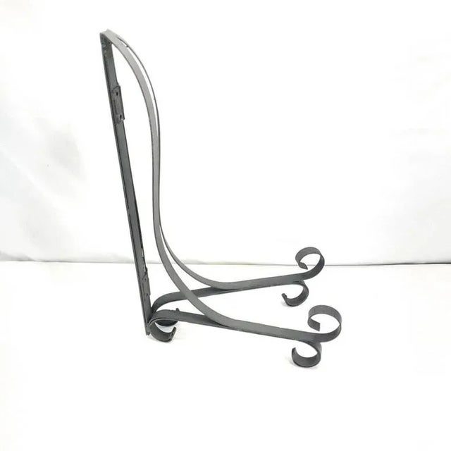 1980s Vintage Wrought Iron Picture Holder Easel For Sale - Image 5 of 7