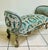 2020s French Baroque Style Blue Bench With Gold Details For Sale - Image 5 of 6