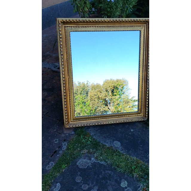 Vintage Italian Mirror with Simple Gold Frame, 1960s For Sale - Image 6 of 8