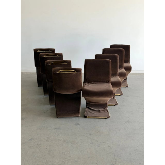Vintage Z Chairs Attributed to Gaston Rinaldi- Set of 8 For Sale - Image 11 of 14