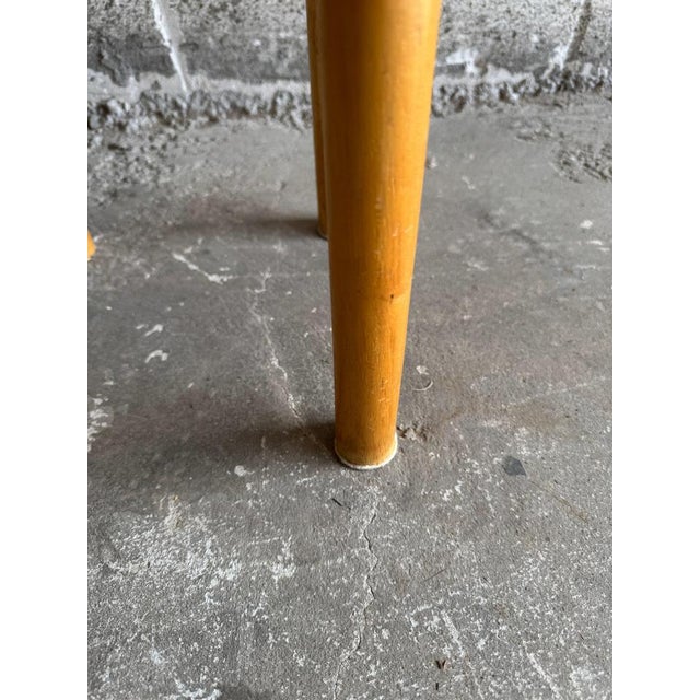 Vintage Stool in Wood with Organically Shaped Top For Sale - Image 6 of 9