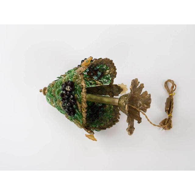 1960s 1960s Italian Murano Art Glass Grape Cluster Table Lamp For Sale - Image 5 of 10