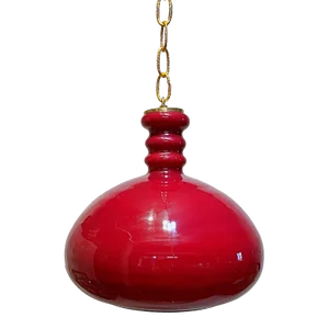 Vintage Red Glass Pendant Light