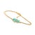 Turquoise Enamel Floral Hamsa Hand Gold Vermeil Chain Bracelet For Sale In Miami - Image 6 of 8