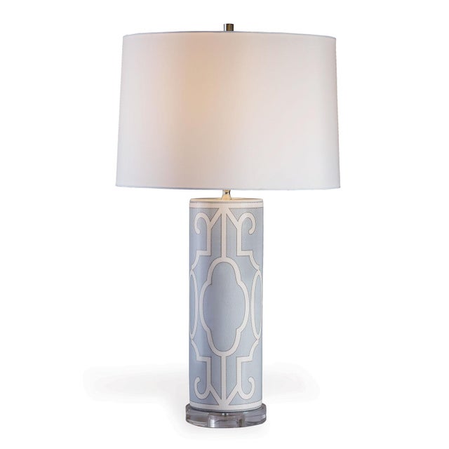 Asian Scalamandre Maison by Port 68 Ming Fretwork Lamp For Sale - Image 3 of 3