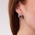1950s Mid Century 2.00 Carat Pink Tourmaline Diamond 18k White Gold Cluster Earrings, Pair For Sale - Image 5 of 6