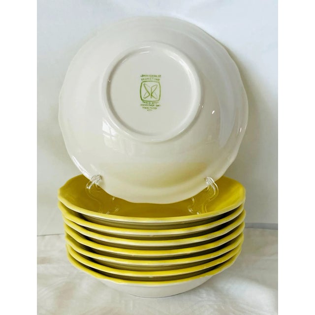 Circa 1960 Federalist Pattern No. 4236 Ironstone Lemon Yellow Dinnerware Set – 46 Pieces For Sale - Image 15 of 18