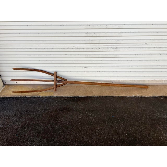 Large 19th Century Farmhouse Wooden Pitchfork For Sale In West Palm - Image 6 of 12