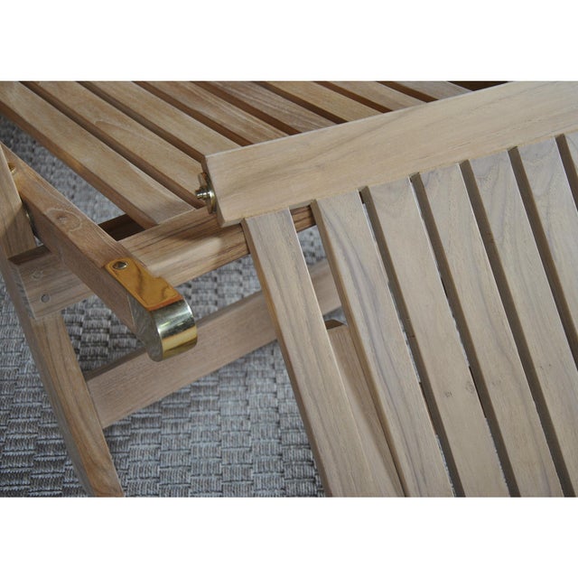 Niagara Teak Deck Chair Chairish