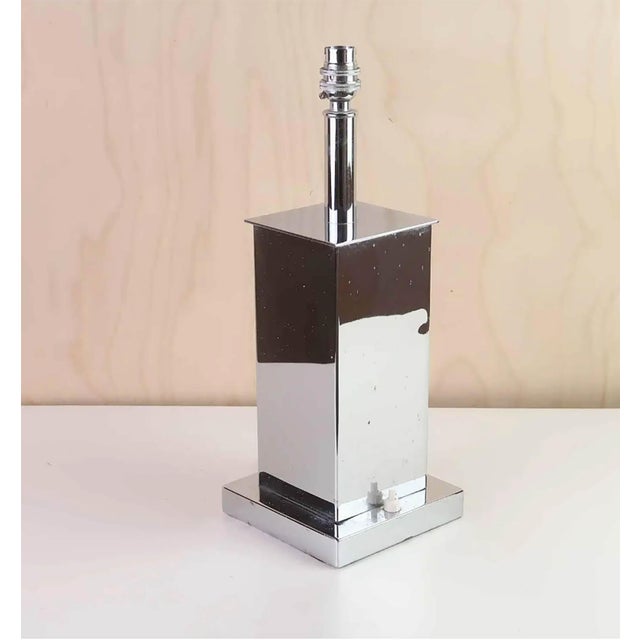 1970s Mid-Century Modern English Chrome Table Lamp, 1970s For Sale - Image 5 of 8
