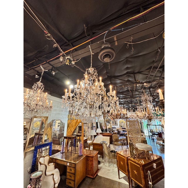Antique French Crystal Chandeliers For Sale - Image 11 of 12