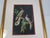 Mid-Century Modern Vintage Feather Art Bird Painting in Gold Frame For Sale - Image 3 of 7