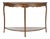 Richardson Demilune Console in Medium Brown For Sale