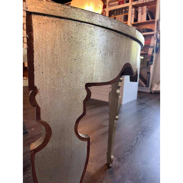Tara Shaw Silver Leaf Console - Pair For Sale In New York - Image 6 of 7