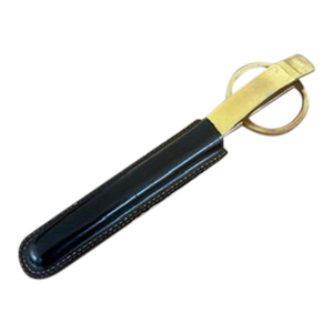 Vintage European Brass and Leather Scissor and Letter Opener