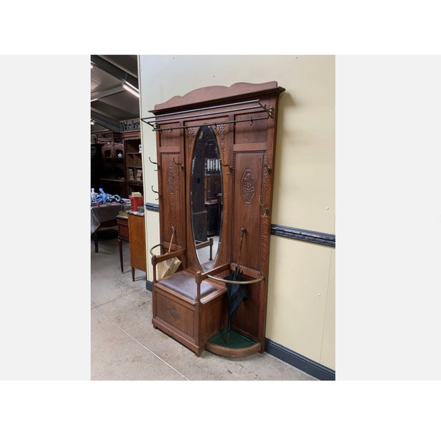 Vintage Wardrobe with Storage Bench, 1930 For Sale - Image 6 of 11