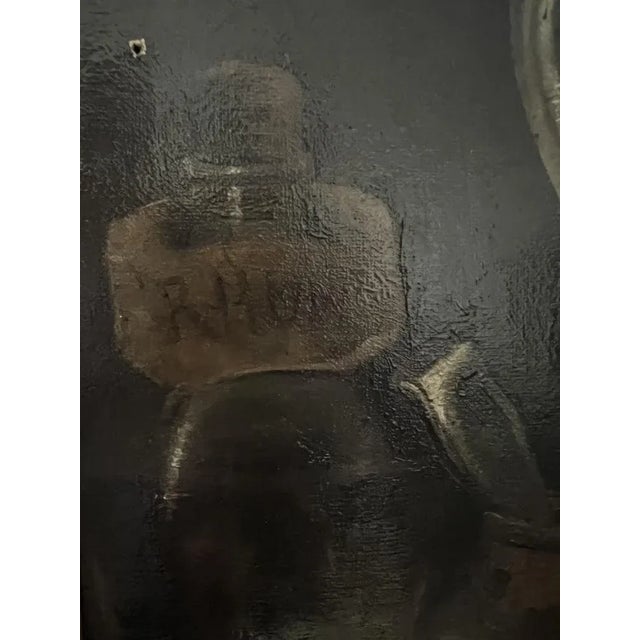 Henry Ducloux, Tea Time, 1882, Oil on Canvas, Framed For Sale - Image 7 of 12