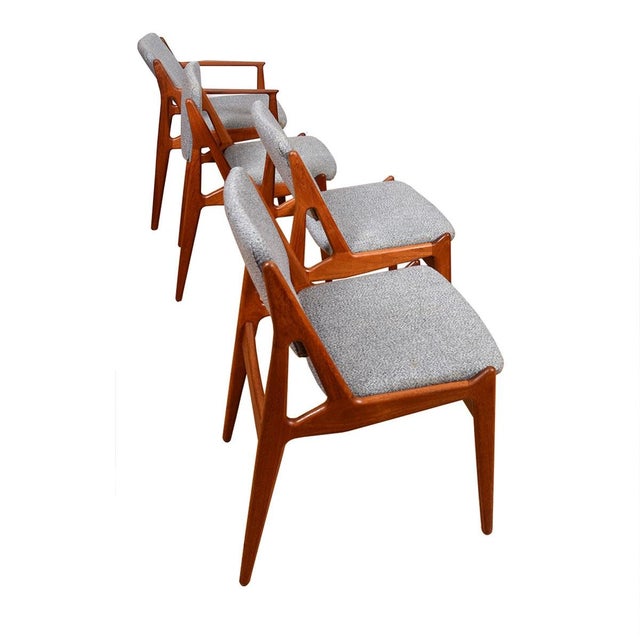 - Additional Chairs May Be Available to Assemble a Larger Set for Reupholstering - Here is a gorgeous set of four “Ella”...