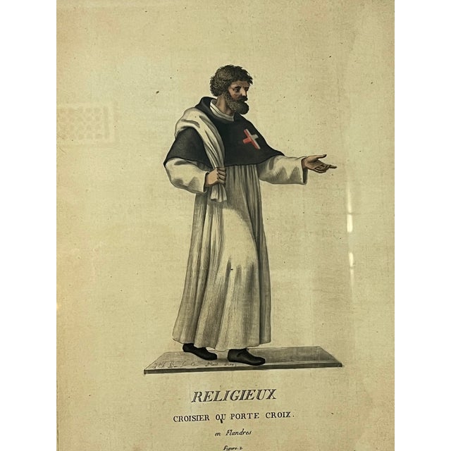 18th Century Hand Colored Plate of Religious Costumes Illustration, Published 1778, Paris For Sale - Image 5 of 6