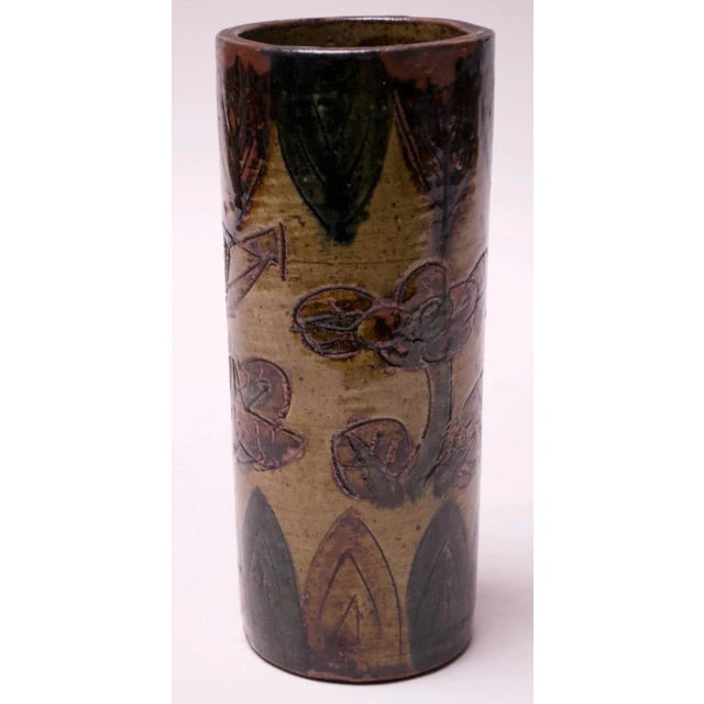 Circa 1950s stoneware vase (Otagiri vase) produced by the Otagiri Mercantile Company (OMC) of Japan. OMC hired renowned...