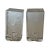 1980s Scandinavian Brutalist–Postmodern Iron & Ice Glass Candle Holders For Sale In West Palm - Image 6 of 7