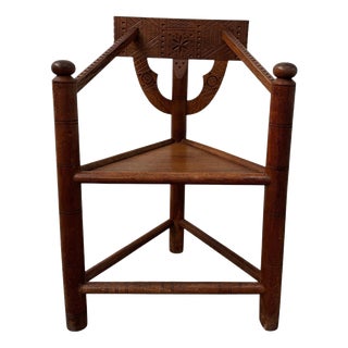 Swedish Carved Oak Chair by Bernhardt Hoettger, 1930s For Sale