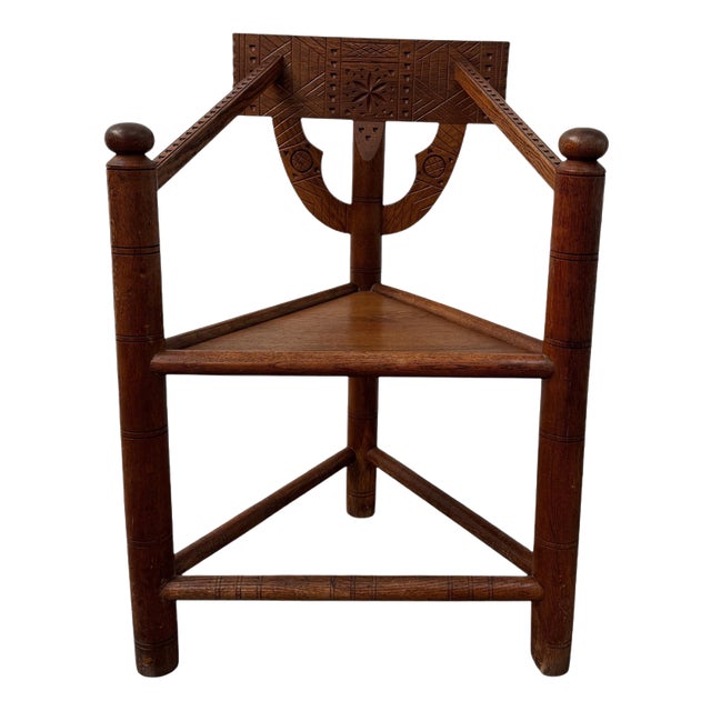 Swedish Carved Oak Chair by Bernhardt Hoettger, 1930s For Sale