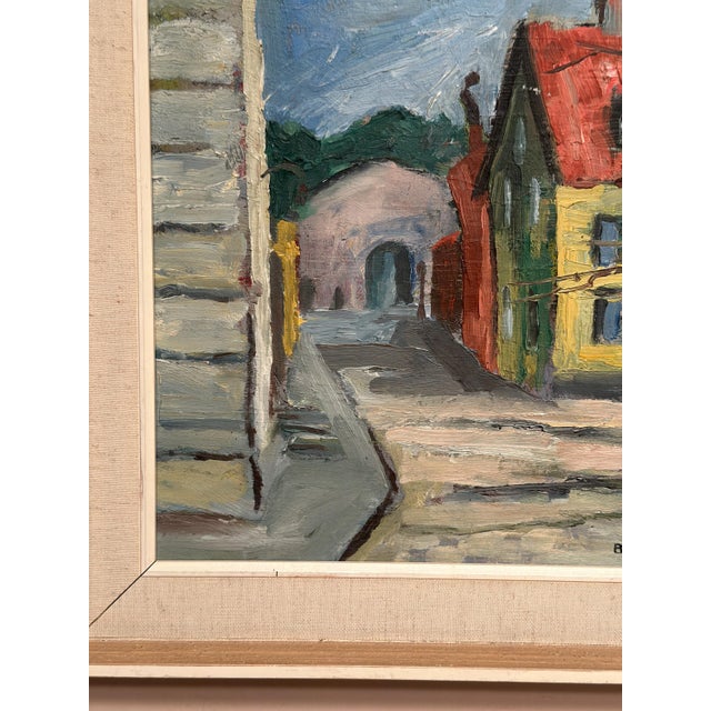 B. Gustavson, Urban Landscape, 1947, Oil on Panel, Framed For Sale - Image 12 of 18