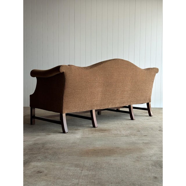 Vintage Camelback Chippendale-Style Sofa For Sale - Image 14 of 17