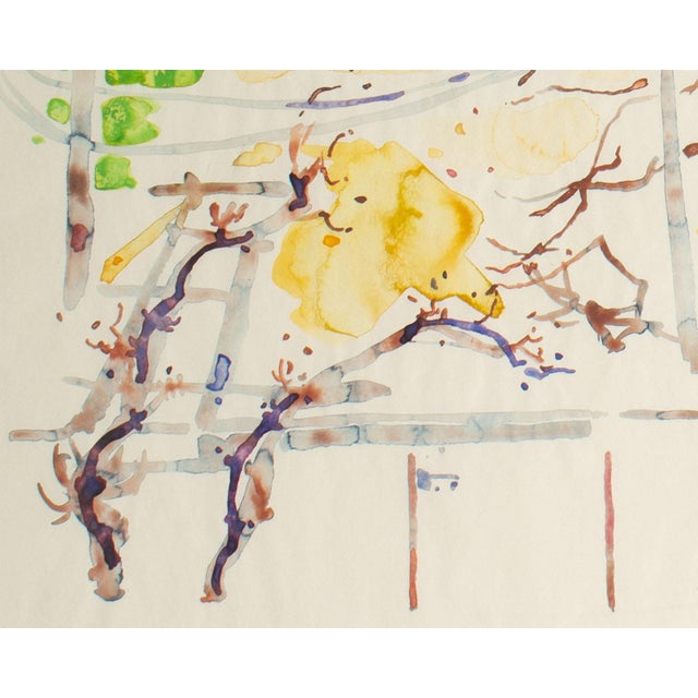 Late 20th Century Abstract Watercolor Painting by Walter Sorge For Sale - Image 5 of 7